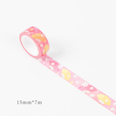 15mm * 7m söta kawaii kyoto dekoration japanska naglar dekorativa washi-tejp gör-det-själv scrapbooking maskeringstejp skolkontorstillbehör: 8