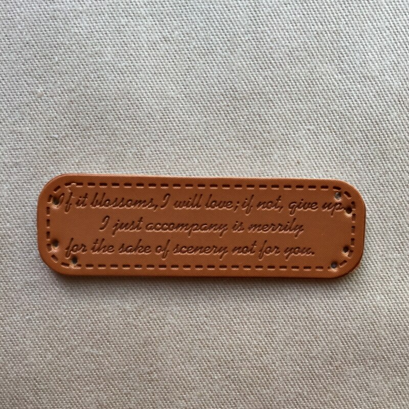 8 Designs DIY Handmade Accessories Zakka Style PU Label Handmade Small Hand-Sewn Decorative Leather: text x1