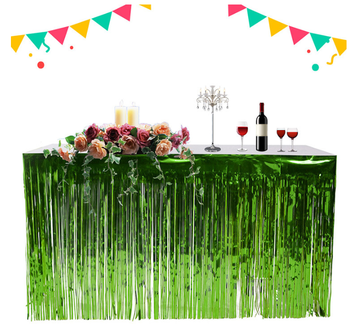 Polterabend baggrund gardiner glitter guld tinsel frynser folie gardin fødselsdag bryllup dekoration voksen jubilæum indretning