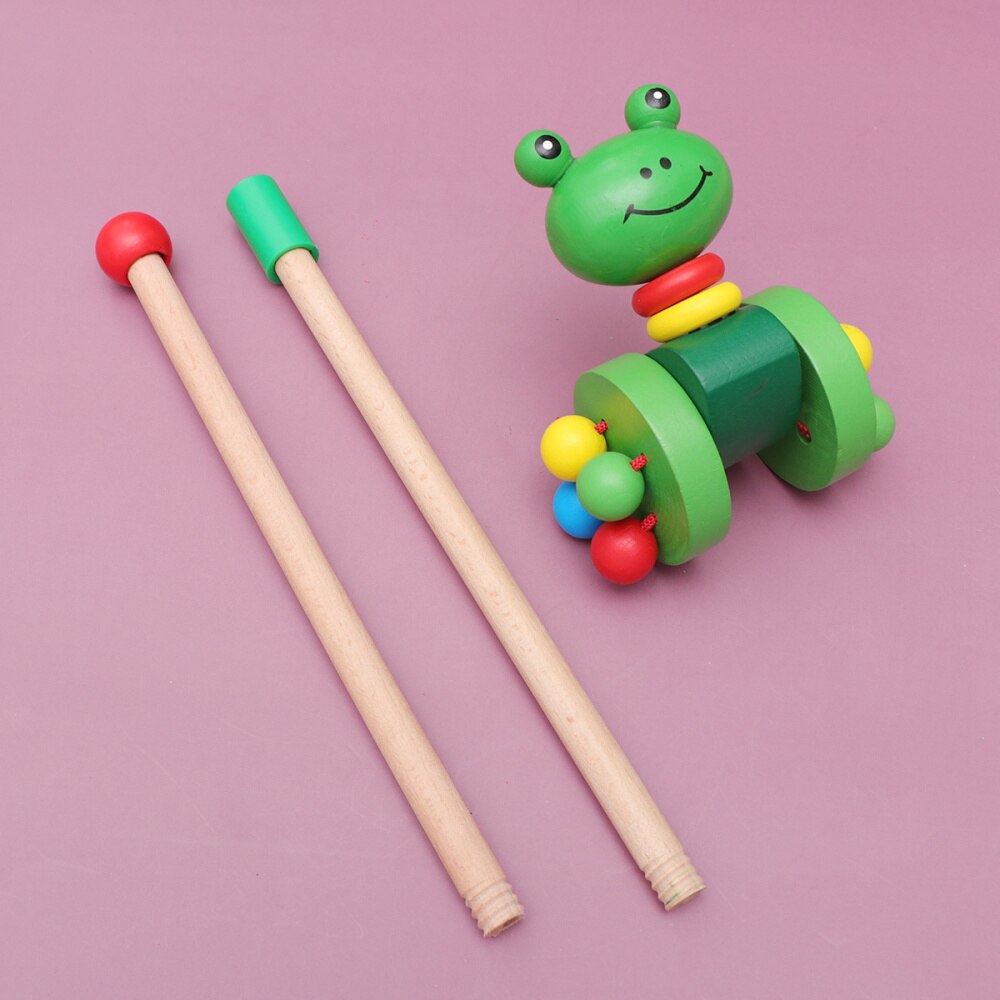 1pc baby stilfulde smarte sjove skub stang vogn legetøj baby rullator træ vogne legetøj til småbørn