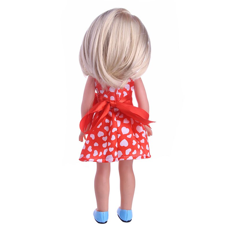 Luckdoll billig smuk 14 stilarter dukketøj kjole vælg til 14.5 tommer wellie wishers dukke og 14 tommer dukke og 1/6 dukke