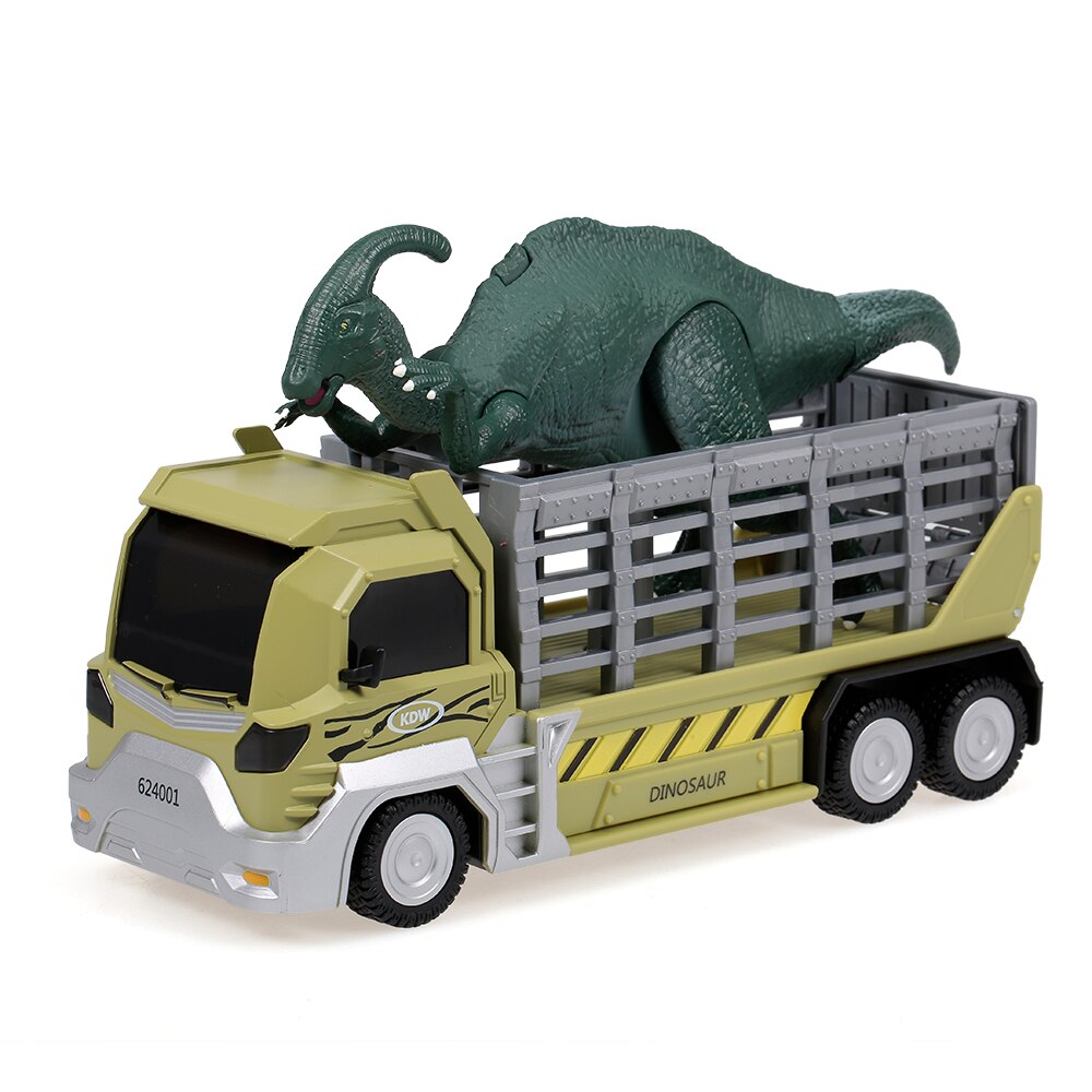 Dinosaurussen Vervoer Auto Carrier Truck Speelgoed Parasaurolophus Pull Back Dinosaurus Auto Cadeau Voor Kinderen