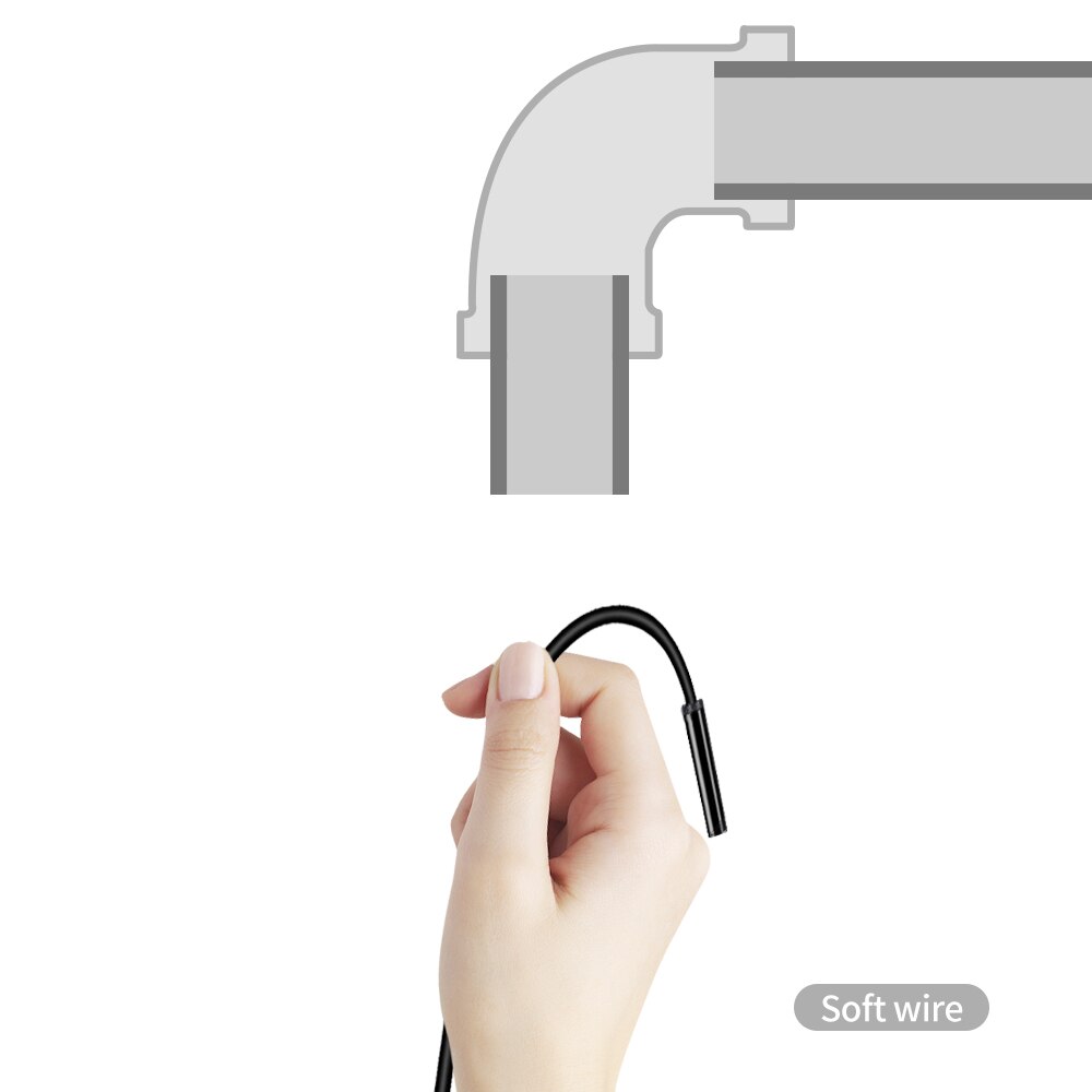 7.0mm Type-c Android USB Endoscope Camera Hard Cable PC Android Phone Endoscope Pipe Type C Endoscope Inspection Mini Camera: 1m / Soft wire