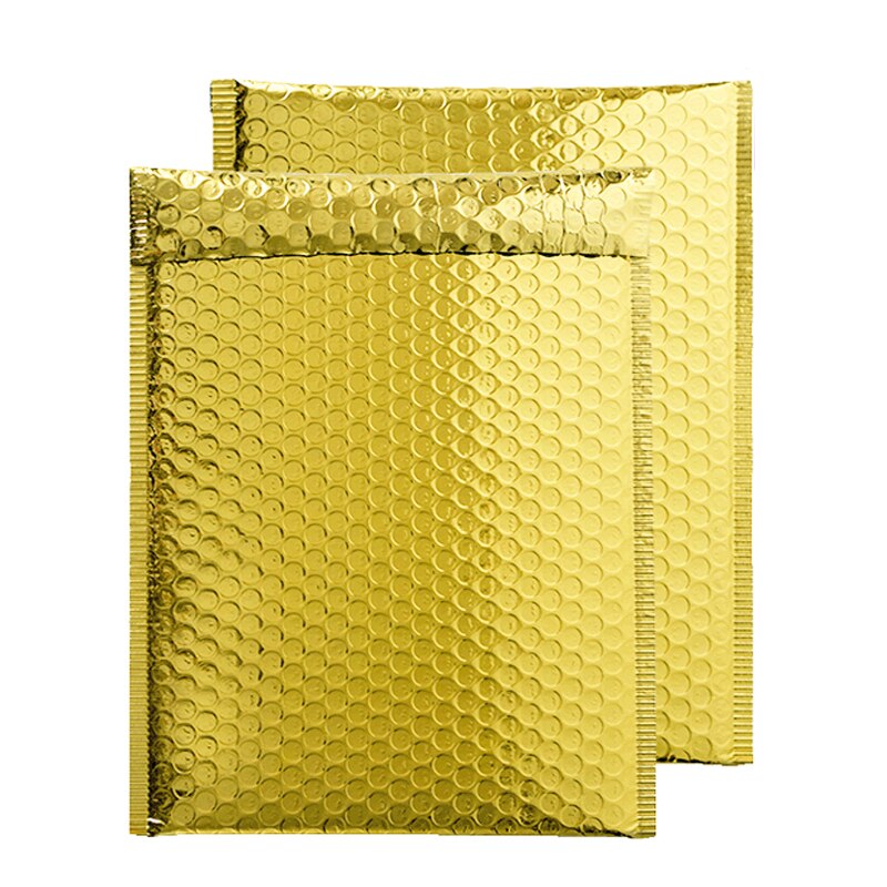 10PCS Gold Metallic Bubble Mailers Foil Bubble Bags Aluminized Postal Bags Wedding bags Packaging Padded Envelopes