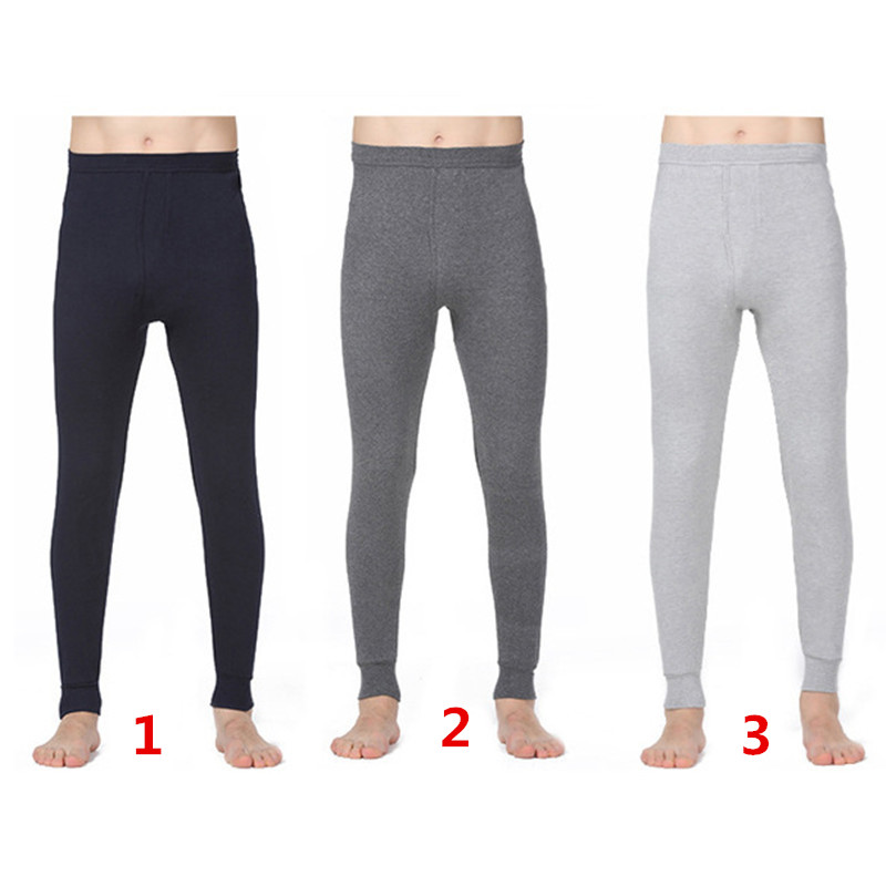 3 uds Invierno hombres largo calzoncillos de algodón ropa interior térmica hombre cálido largo calzoncillos Pantalones de: 123 / XXXL