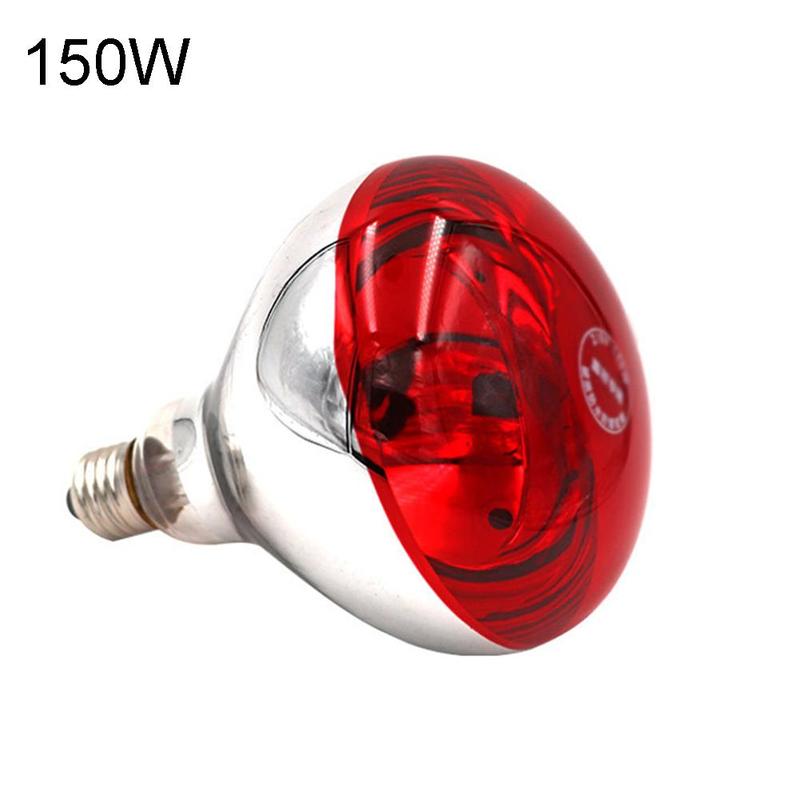 Breeding Heating Lamp For Pig Chicken 100/150/200/250W Agricultural Light Heat Lamps Infrared Ray LED Hatch Dog Cat Red Color: 150W