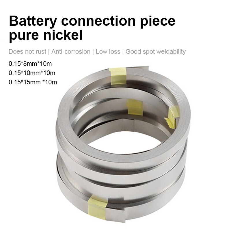 10 meter Cell Connector Nickel Strip Nickel-Plated Steel Strip Nickel-Plated Sheet Spot Welding Nickel Strip Nickel Strip 10 M