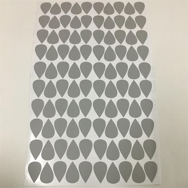 2*3cm*100pcs Cartoon Raindrop Wall Stickers For Kids Baby Room Nursery Home Decor Cute Little Raindrop Wallpaper Vinyl Art Mural: Gray