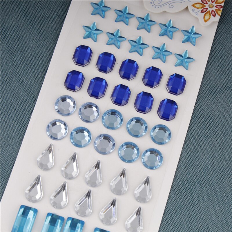 Akryl diamant klistermærker børns håndlavede diy dekorative skinnende ædelsten krystal håndværk klistermærker børns наклейки legetøj