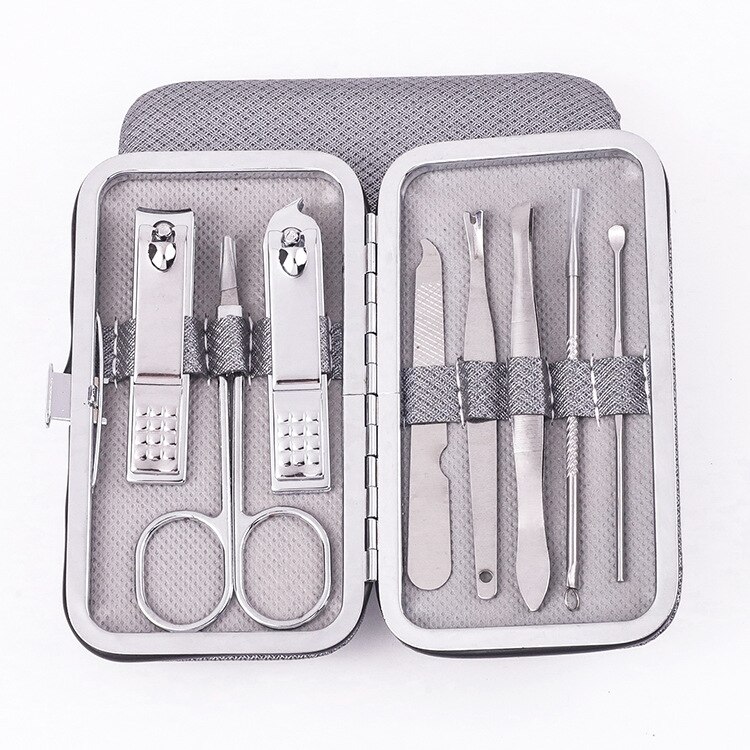 Schoonheid manicure pedicure schaar verzorgingsset manicure set 19 stuks nagelknipper eagle tools complete set in doos: 14