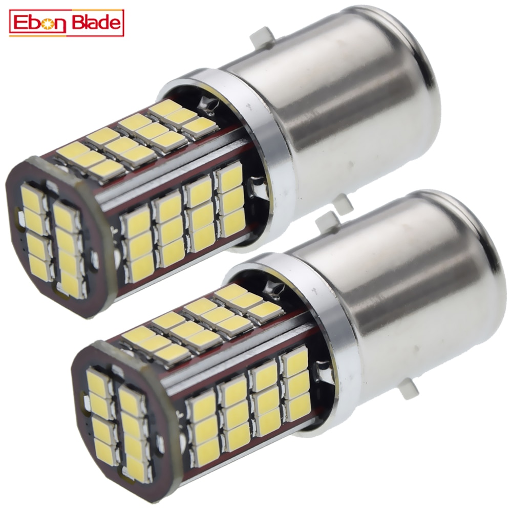 Paar LED Motorrad Scheinwerfer 2835 56SMD BA20S Auto Auto Rolle ATV Moped LED Kopf Glühbirne Weiß 6000K Gelb bernstein 6V 12V DC