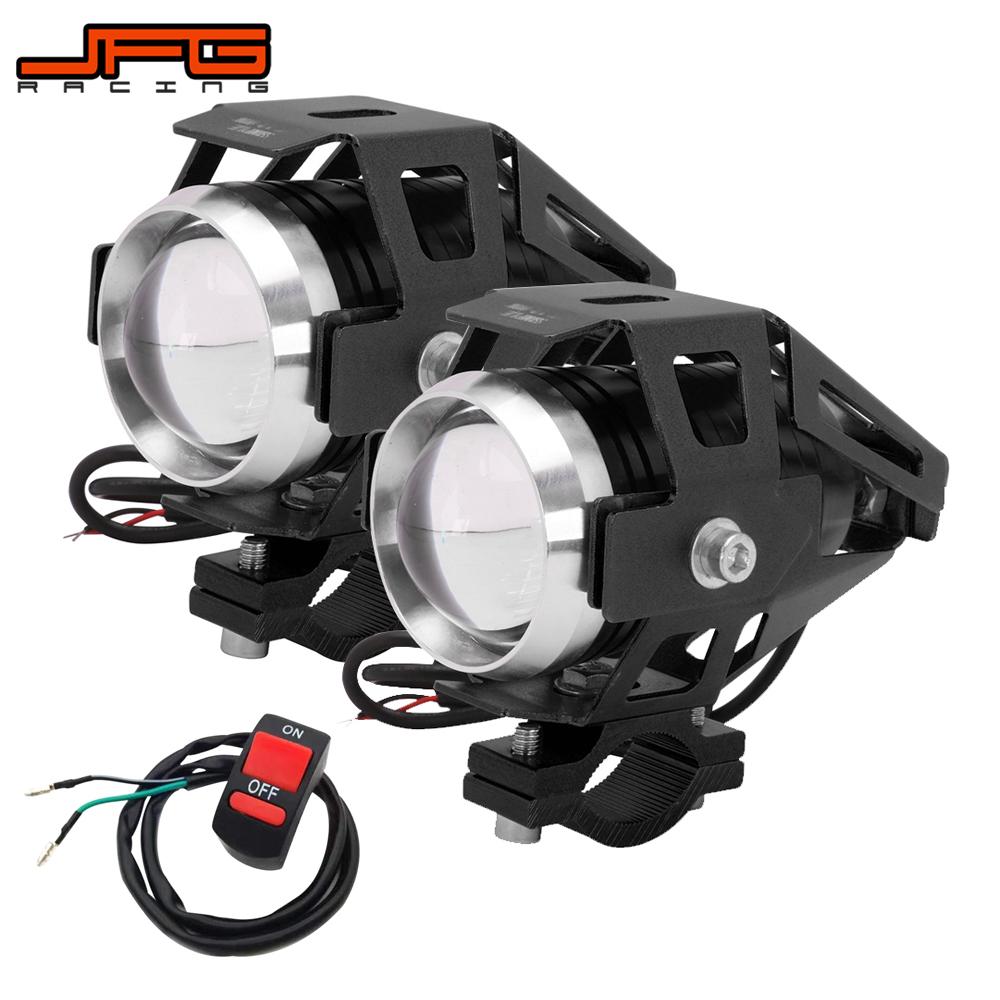 Faro LED auxiliar para motocicleta, Luz antiniebla DE TRABAJO, 12V, 125W, 3000LMW, U5, DRL, Dirt Street Bike