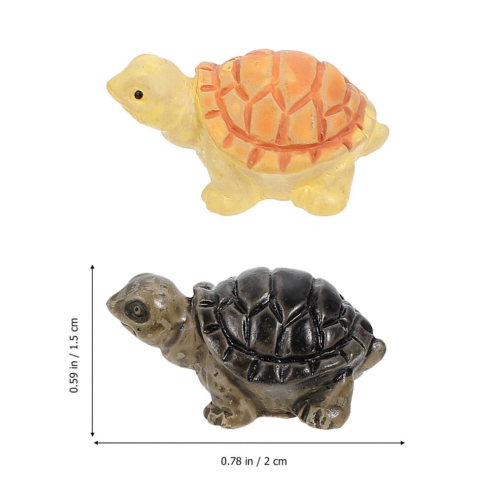 10Pcs Miniature Turtle Figurines Fairy Garden Tortoise Plant Pots Fish Tank