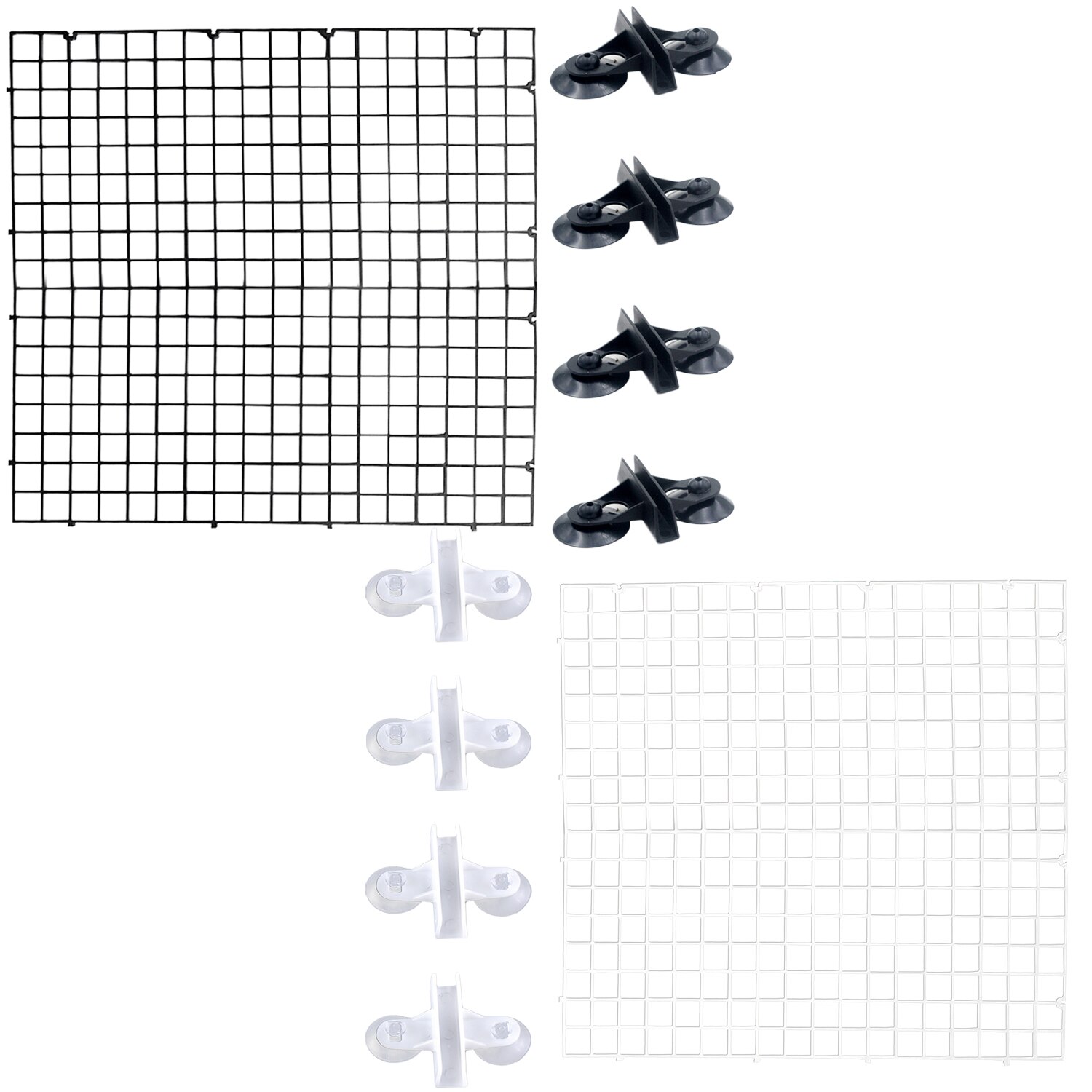 Akvarie akvarium plast adskillelse skillebræt yngel segregation avlsnet med 4 stk sugekopper 30 x 30cm