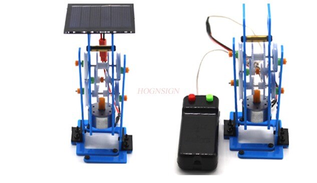 Fysieke Experiment Apparatuur Diy Solar Walking Robot Hand Geassembleerd Elektrische Afstandsbediening Robot Model Speelgoed Kit Natuurkunde