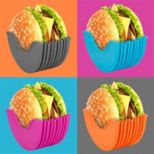 Sandwich Lunch Box Hamburger Fixed Rack Holder Storage Kitchen Organizer Food Burger Silicone Donuts Storage Case Container