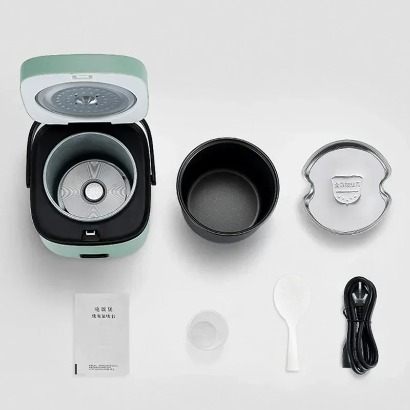 Mini olla arrocera automática para el hogar, máquina de cocina eléctrica para 1-2 personas, calentador de alimentos, vaporizador, olla arrocera pequeña de 1,2 L