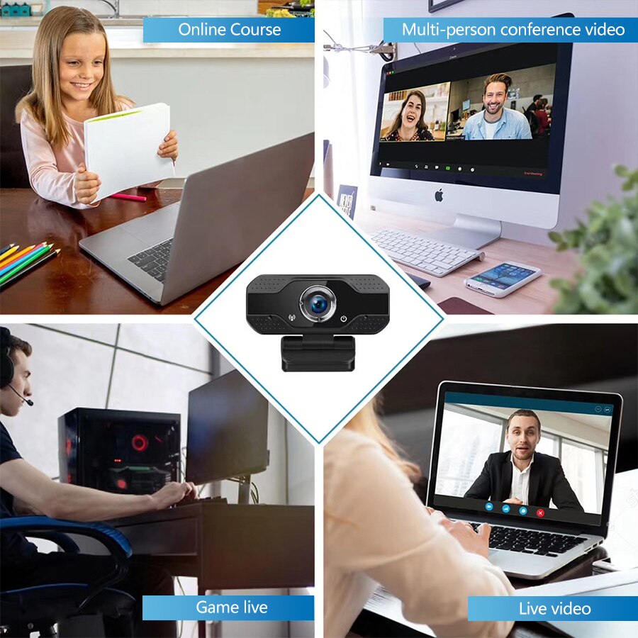 1080P Full Hd Pc Laptop Camera Usb Digitale Webcam Microfoon Remote Live-uitzending Video Bellen Conferentie Webcamera