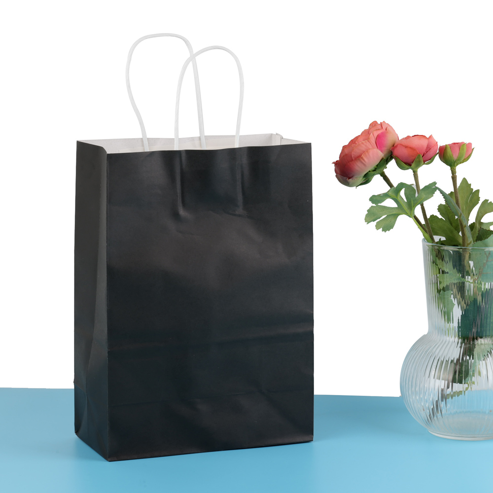 2/5/10 Stuks Kleurrijke Kraft Papieren Zakken Diy Multifunctionele Papieren Zak Met Handvatten Festival Kerst Cadeau Verpakking Zakje Boodschappentassen