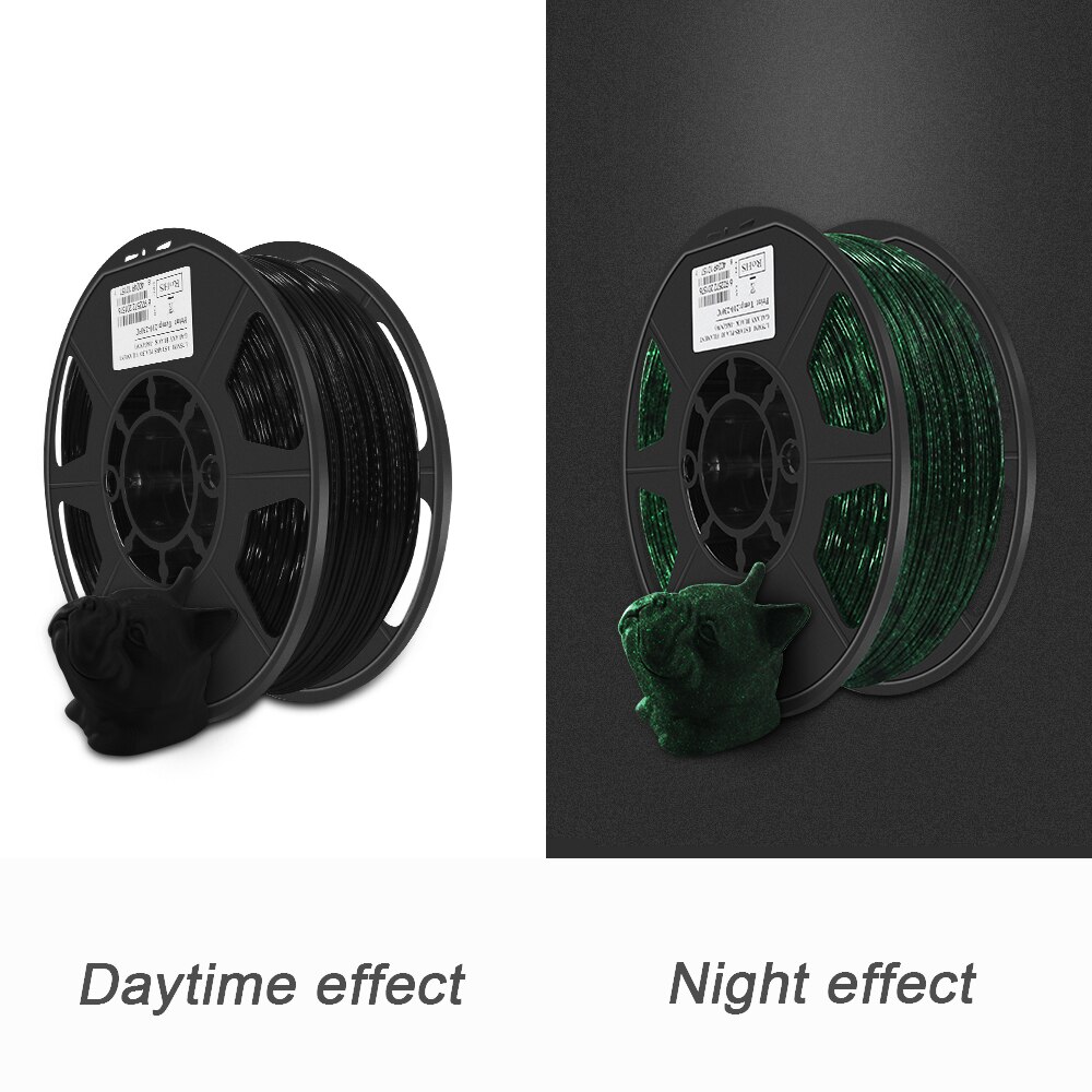 PLA Luminous-Rainbow eStars-PLA Filament 1.75mm Glow in the Dark Pla 1KG Spool Luminous 3D Printing Filament for 3D Printer