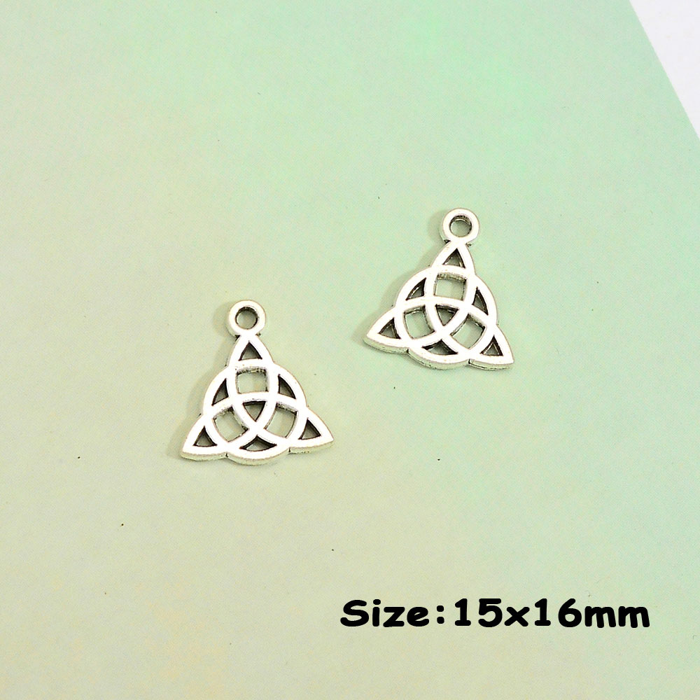 12/20pz Misto Amuleti di Protezione Celtica Pendenti e Ciondoli Wiccan Nodo della Strega Stregoneria Irlandese Pendenti Fai Da Te Orecchino Creazione di Gioielli Forniture: arancia