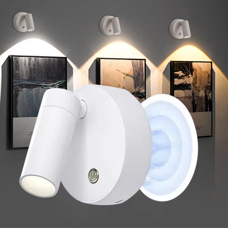 LED-licht Magnetische oplaadbare wandlamp Spotlight Draadloos Geen punch leeslamp met aanraakschakelaar Dimbare bedlamp