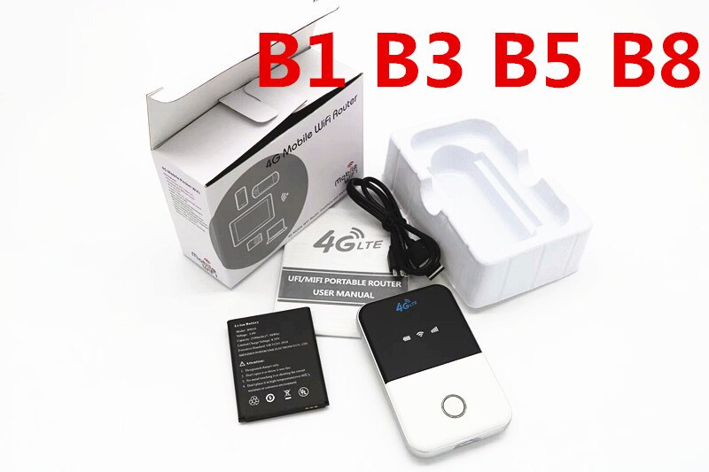 FDD TDD 4G Lte Pocket Wifi Router Car Mobile Wifi Hotspot Wireless Broadband Mifi Unlocked Modem Extender Repeater: B1 B3 B5 B8