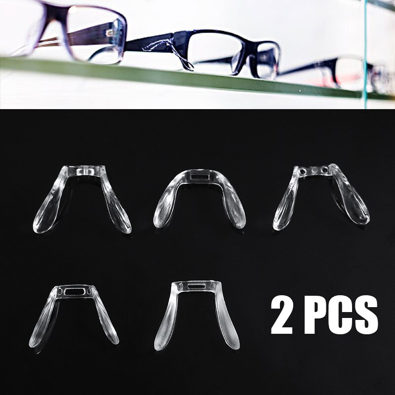 2pcs U Shape Anti-Slip Glasses Nose Pads Silicone Nose Pad for Eyeglass Sunglasses Eye Glasses Stick On Pad