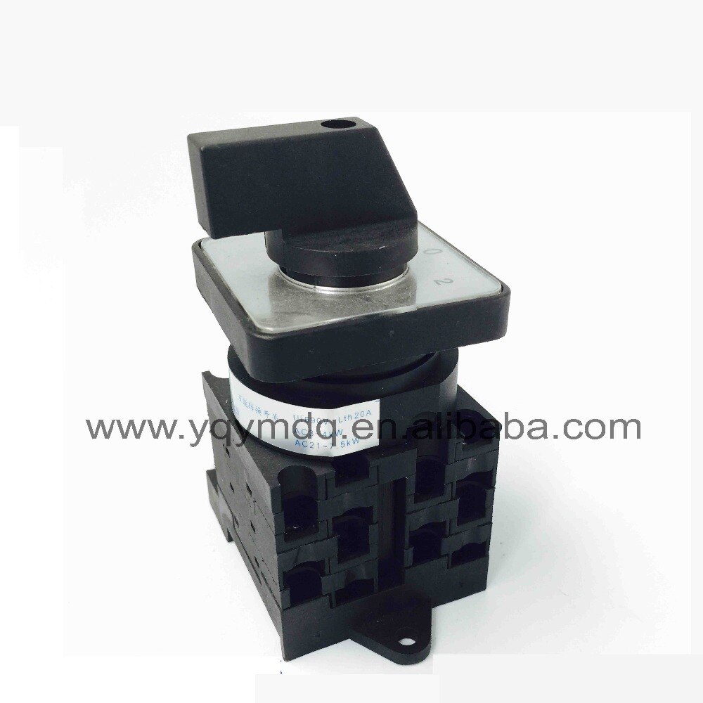 rotary universal switch 3 position Cam switch manual switch industrial DIN rail black 3 poles 32A 12 terminal YMW42-32/3
