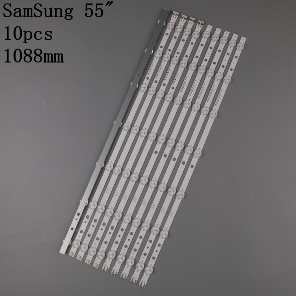 10pcs/set LED Backlight strip for UN55FH6030 UN55J6200 UN55H6203 UN55J6201 UE55J6200 UE55H6203 BN96-28772A 28773A 39055A 39056A