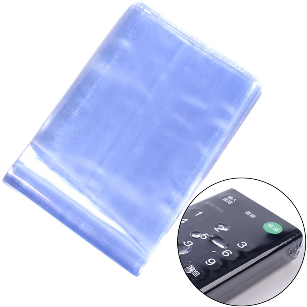 10pcs Remote Controller Durable Protective Cover Clear Anti Scratch Home Waterproof Heat Shrink Film Dust Proof Storage Bag Case