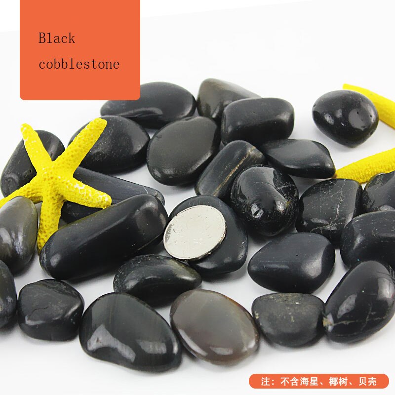 Fish Tank Decoration Aquarium Decoration StoneLuminous Stone Garden Decoration Stone Landscape Sand: BlackPebbles500g