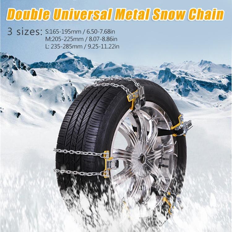 1PC nouvelle Double chaîne à neige en métal univer – Grandado