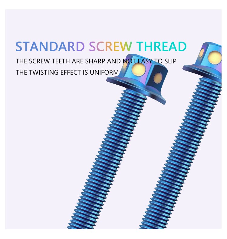 M6 stainless steel 304 screw electroplated blue screw outer hexagon screw big head screw electric car motorcycle