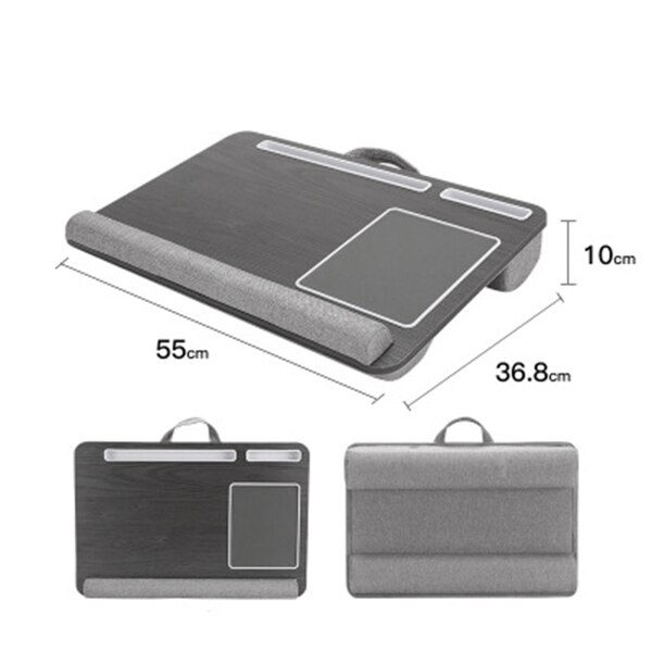 Multi-Funktion Stand Laptop Tisch Stehen Runde Tisch Massivholz Bein Faul Tisch Gebaut-in Maus Pad und handgelenk Pad