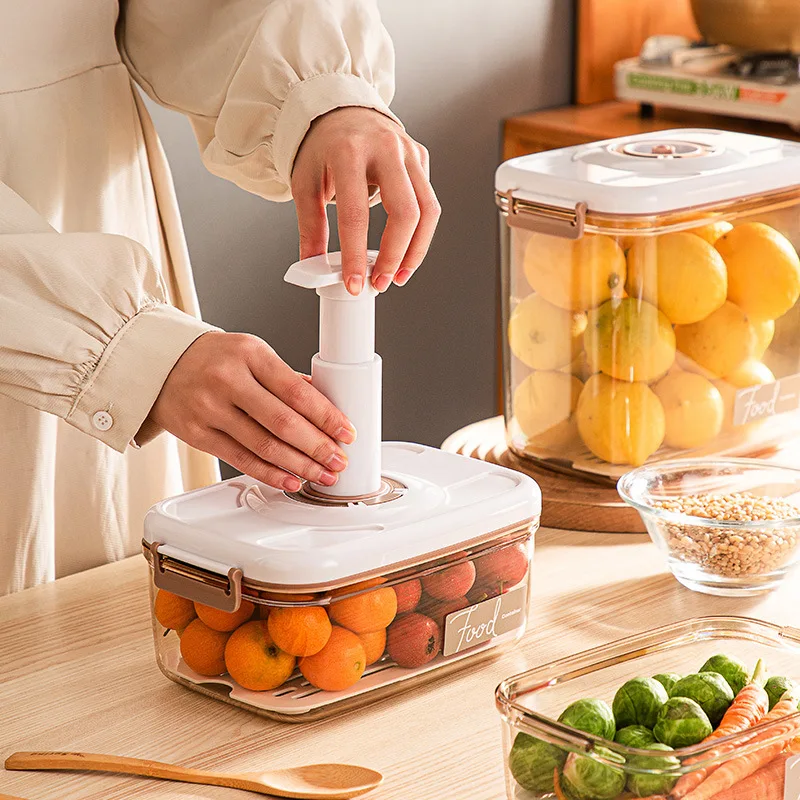 Lebensmittel-Vakuum-Aufbewahrungsbox, frischhaltender, versiegelter Kanister, großes FassungsvermöGen, Lebensmittel-Organizer, Spender für sterben Küche, Aufbewahrungsbox