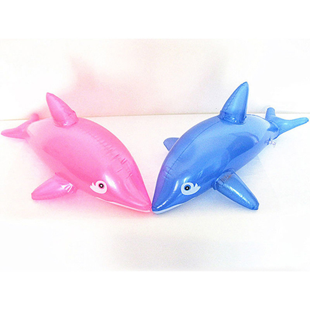 SchöNe 50cm Aufblasbare Delfin Fisch Strand Schwimmen Schwimmbad Party freundlicher Spielzeug freundlicher Für Party Geburtstag Strand Deko zufällige Farbe