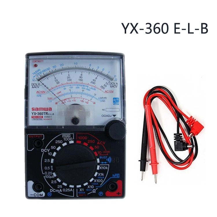 YX360 YX-360TRE-L-B Pointer Multimeter Analoge meter met buzz AC DC Volt Ohm huidige Testen Elektrische Multi tester