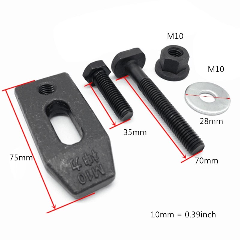 M8/M10 Milling Engraving Machine Parts Pressure Plate Clamp Fixture Plate for T-slot Working Table: M10