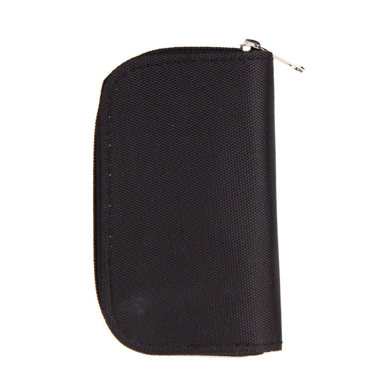 1 PC Black 22 SDHC MMC CF Micro SD Memory Card Storage Carrying Zipper Pouch Case Protector Holder Wallet