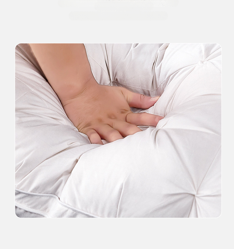 Almohada de plumón de ganso 95%, funda de almohada de algodón blanco, funda de almohada rectangular para dormitorio, almohada de Hotel de 5 estrellas, almohadas bajas y medianas para dormir