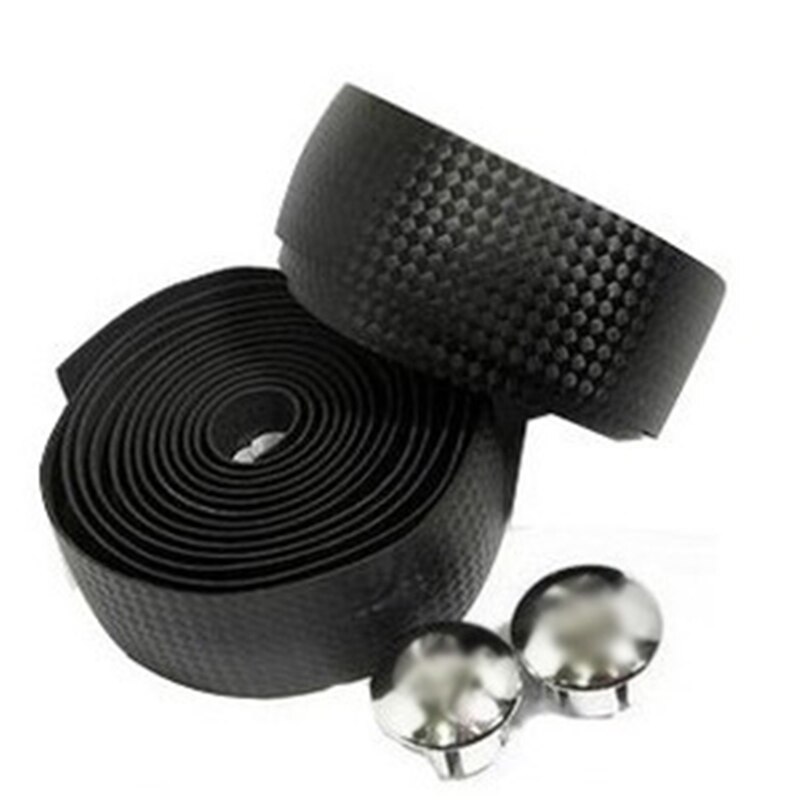 Bicycle Handlebar Tape MTB Road Bike PU Leather Perforated Belt Breathable Bike Handle Bar Wrap Straps Fixed Gear Belt BC0143: Black B
