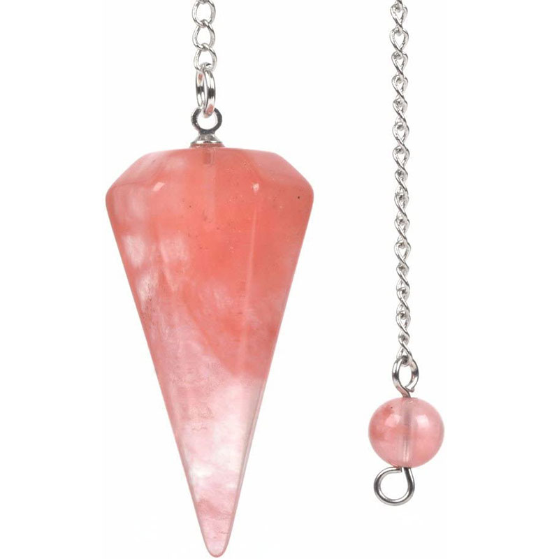 Pedra natural quartzo ágata pingente reiki cura cone ametista charme pêndulo pingentes para adivinhação radiestesia reiki cristais: Luz de Cor Amarela