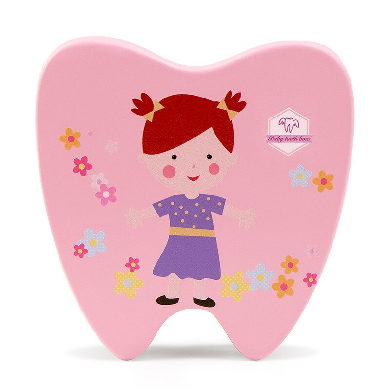 Children GIRL'S Boy Teeth Collection Box Wooden Baby Changing Deciduous Teeth Memorial Box