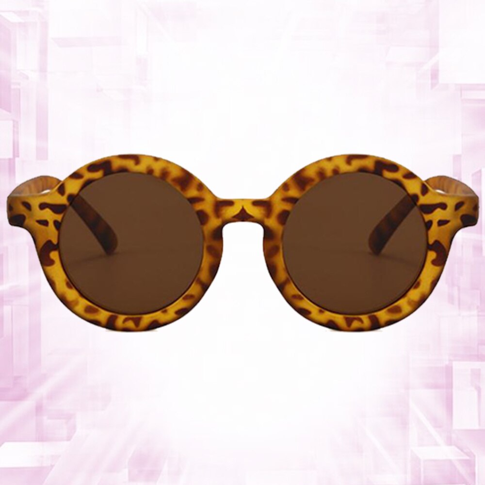 1pcs Simple Leopard Grain Small Retro Kid Sunglasses Funny Sunglasses Round Sunglasses for Boy Girl