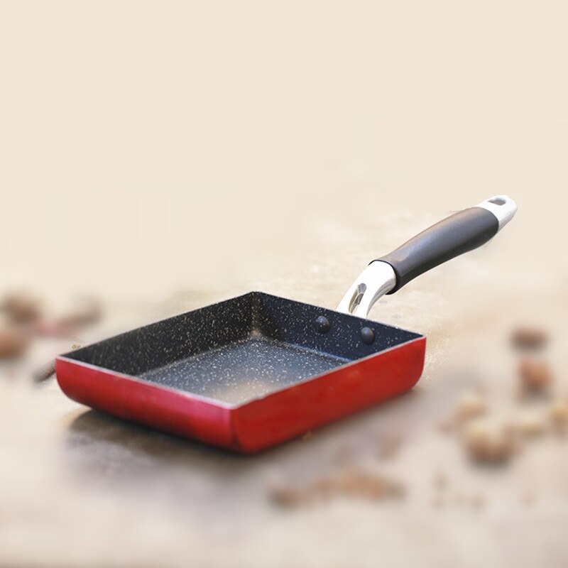 Japanilainen alumiiniseos tamagoyaki-munakas-pannu tarttumaton paistinpannu paistinpannu muna-pannu pannukakkukattila 13 x 18cm