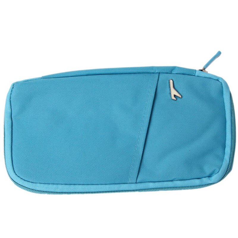 Accesorios de viaje bolsas de almacenamiento cartera para pasaporte tarjetas de identificación para crédito porta Tickets cartera Multicolor bolsa Oxford PA640638: sky blue