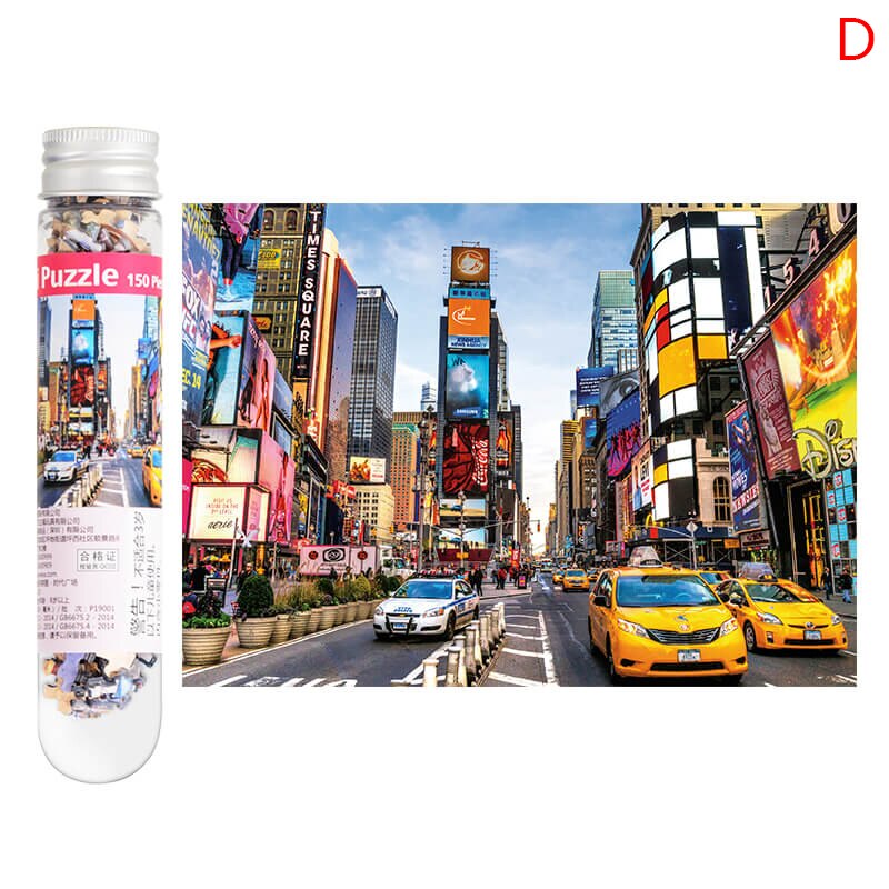 150Pcs Multi-type Landscape Puzzle Game Test Tube Packaging Adults Puzzle Toy: D