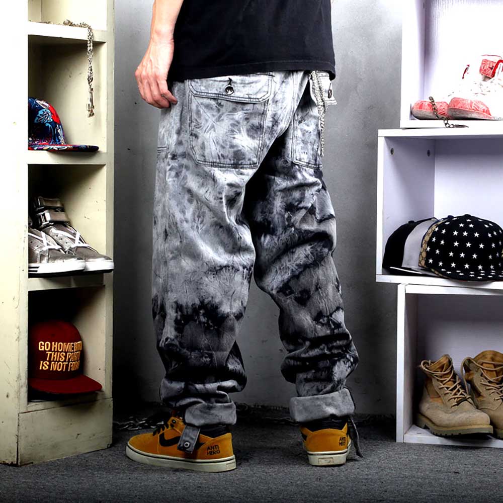 Camouflage Jeans Men Casual Denim Pants Straight Loose Baggy Trousers Streetwear Men Clothing Plus Size Jeans