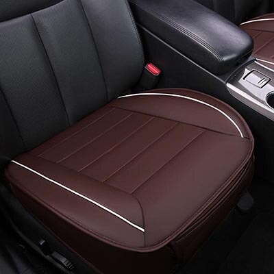 De coche de cuero Set de funda de asiento no diapositiva de protectores de cojines de tamaño Universal para Granta Vesta Chery KIA Mazda Toyota Polo BYD: brown